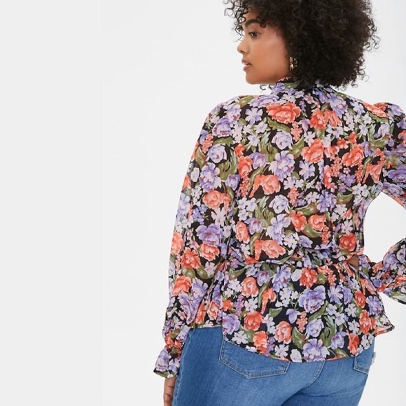 Forever 21 Chiffon Floral Blouse - Picture 2 of 9